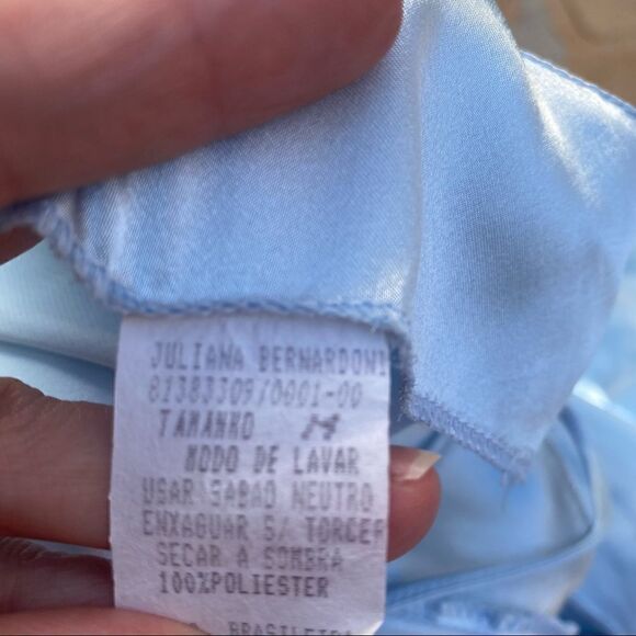 Vintage Juliana Bernardoni soft blue long slip dress size medium - Picture 7 of 11